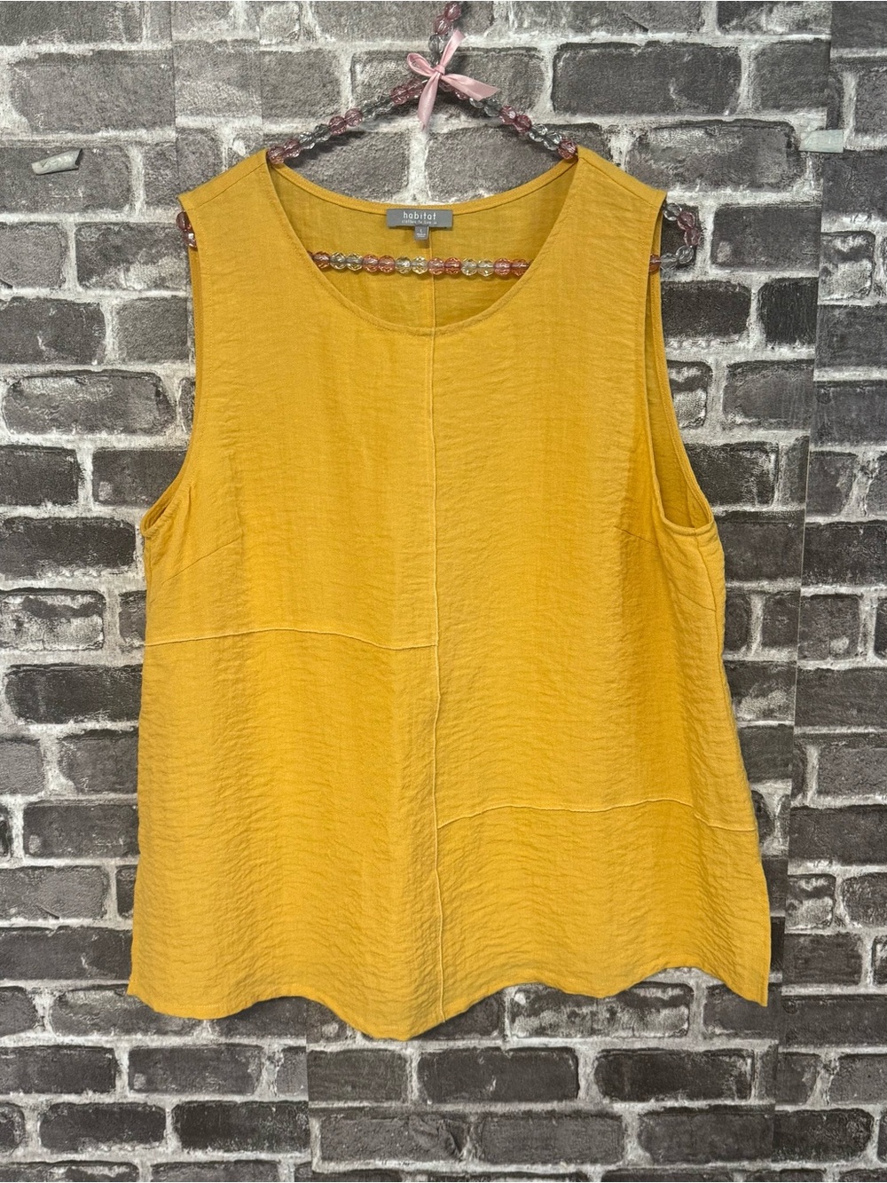 Habitat tank top gold yellow shirt